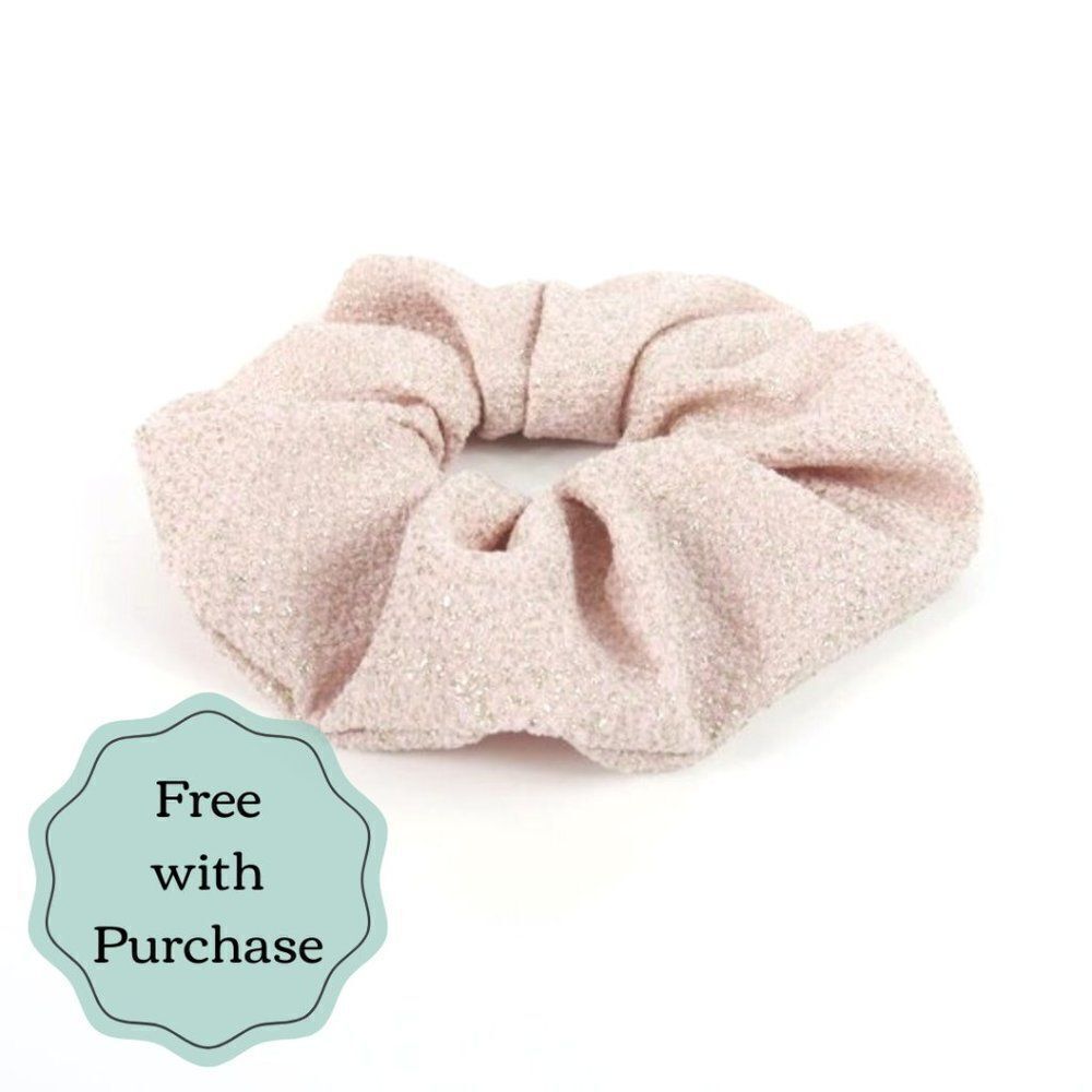 Jumbo Scrunchie - Rose - Large Scrunchy - 80's 90's - FREE W/ PURCHASE         